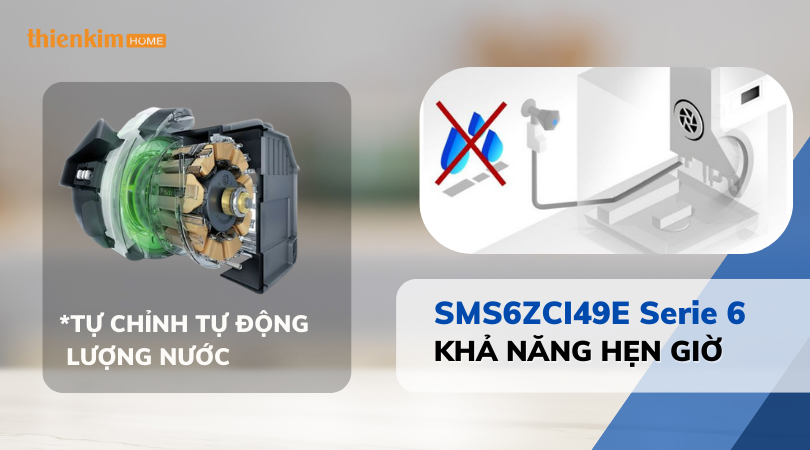 Máy rửa chén độc lập Bosch SMS6ZCI49E Serie 6 hiện đại